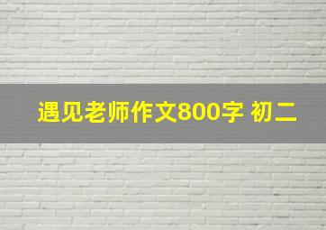 遇见老师作文800字 初二